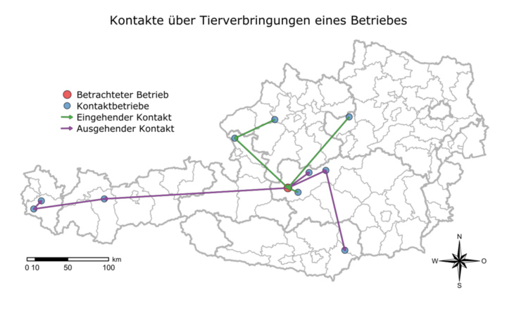 © AGES grafische Darstellung Einzelverbringungsanalysen (Vergrößert das Bild in einem Dialog Fenster)