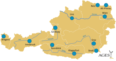 Standorte Luftsammler Österreich (Vergrößert das Bild in einem Dialog Fenster)